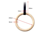 NNEDSZ Wooden Gymnastic Rings Olympic Gym Rings Strength Training