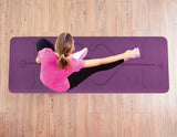 NNEDSZ TPE Yoga Mat Exercise Fitness Gym Pilates Non Slip Dual Layer