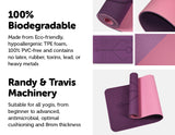 NNEDSZ TPE Yoga Mat Exercise Fitness Gym Pilates Non Slip Dual Layer