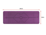 NNEDSZ TPE Yoga Mat Exercise Fitness Gym Pilates Non Slip Dual Layer
