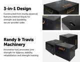 NNEDSZ IN 1 Black Wood Plyo Games Plyometric Jump Box
