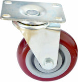 NNEDSZ x 4 Heavy Duty PU Swivel Castor Wheels With Brake