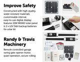 NNEDSZ 10W Solar Double Swing Auto Motor Remote Gate Opener