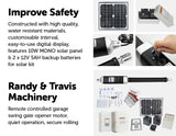 NNEDSZ 10W Solar Single Swing Auto Motor Remote Gate Opener