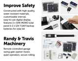 NNEDSZ 20W Solar Single Swing Auto Motor Remote Gate Opener