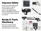 NNEDSZ 10W Solar Double Swing Auto Motor Remote Gate Opener