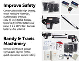 NNEDSZ 20W Solar Double Swing Auto Motor Remote Gate Opener