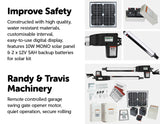 NNEDSZ 10W Solar Single Swing Auto Motor Remote Gate Opener