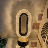 NNETM Modern Crystal Table Lamp with Color-Changing LED Lights