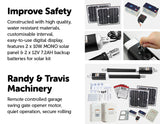 NNEDSZ 20W Solar Double Swing Auto Motor Remote Gate Opener