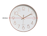 NNEDSZ Wall Clock Silent Non-Ticking Quartz Battery Operated Rose Gold