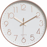 NNEDSZ Wall Clock Silent Non-Ticking Quartz Battery Operated Rose Gold
