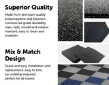 NNEDSZ Box of Premium Carpet Tiles Commercial Domestic Office Heavy Use Flooring Black