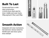 NNEDSZ Pairs of 500mm Soft Close Full Extension Ball Bearing Drawer Runner