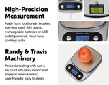 NNEDSZ High Precision Kitchen Scale Rechargable Food Scale Digital 3KG
