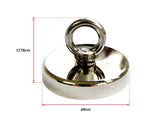 NNEDSZ Neodymium Fishing Magnet with Countersunk Hole and Eyebolt, 500 LBS pull