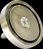 NNEDSZ Neodymium Fishing Magnet with Countersunk Hole and Eyebolt, 500 LBS pull