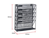 NNEDSZ Mount 6 Pocket Hanging File Sorter Organizer Folder Holder Rack Storage