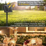 NNETM 110ft Solar String Lights: 300 LED Waterproof Fairy Lights