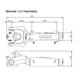 NNEDPE AL-KO 3.5T Off-Road Ball Coupling for Trailers Caravans Electric Brake
