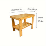 NNETM 1 pc Bamboo Gardening Work Bench - Sturdy, Natural Color