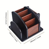 NNETM Elegant Wooden Desktop Organizer - Stylish Storage Solution for Office Essentials