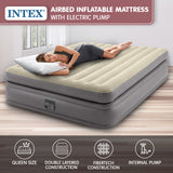 NNEDPE Intex Prime Comfort Queen Air Bed with Electric Pump 64164AN