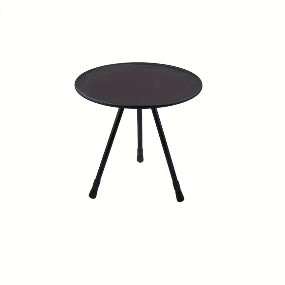 NNETM Adjustable Height Outdoor Aluminum Alloy Coffee Table - Black Round Casual Style