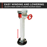 NNEDPE 2x AL-KO 590mm Drop Down Stabiliser Leg Corner Fitted with Big Foot