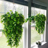 NNETM "Set of 2 Premium UV Resistant Eucalyptus Leaf Arrangements - Lifelike Artificial Flowers