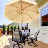 NNECW 3m Garden Parasol Umbrella Garden Outdoor Sun Shade-Beige