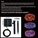 NNETM Twinkling Holiday Glow: Christmas Solar Copper Wire Lights