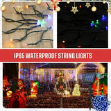 NNETM Christmas Solar String Lights - Multi-Colored, 8 Modes, Waterproof Fairy Lights