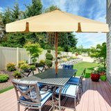 NNECW 3m Garden Parasol Umbrella Garden Outdoor Sun Shade-Beige