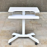 NNETM Height Adjustable Mobile Standing Desk with Keyboard Tray