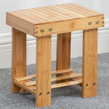 NNETM Bamboo Children's Small Stool - Square Shape, 25cm High