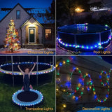 NNETM Outdoor Solar Rope Lights - 21.95m 200 LED String Lights with Remote