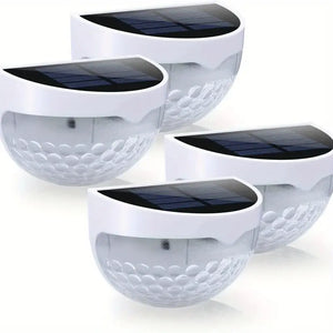 NNETM Twinkling Festive Glow: Christmas Solar Fence Lights 4-Pack