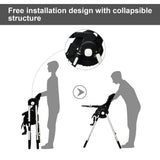 NNECW Highchair for Babies and Toddlers with Multiple Adjustable Backrest-Black