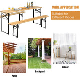 NNECW 3 Pieces Outdoor Folding Picnic Table Bench Set