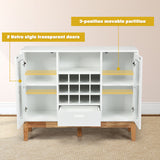 NNECW Wine Cabinet Sideboard with 12 Bottle Wine Rack for Kitchen