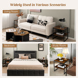 NNECW Set of 2 Industrial Coffee Tables for Living Room Bedroom Hallway