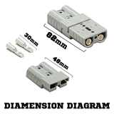 NNEDSZ 10X 50A Style Plug Connector Caravan Trailer Solar 4X4 Truck T-Bar