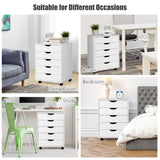 NNECW Chest of Drawers with 4 Swivel Wheels for Home and Office