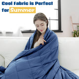 NNECW 9 kg Luxury Cooling Weighted Blanket for Quality Sleep-Blue