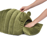 NNEIDS Pet Bed Comfy Kennel Cave Cat Beds Bedding Castle Igloo Round Nest Green M