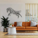 NNETM Iron Horse Branch Wall Decoration - Elegant Metal Animal Silhouette Craft