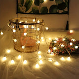 NNETM 6m LED Ball Garland Fairy String Lights for Festive Decorations - Battery-Powered