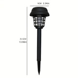 NNETM 2pcs Solar Mosquito Killer Lamp Set - Outdoor Waterproof Fly Trap & Insect Repellent