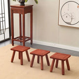 NNETM Vintage Red Sandalwood Small Wooden Stool
